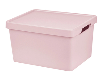 Úložný box MAYA L s víkem - 16,2 l růžová