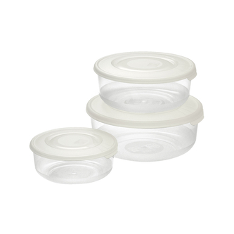 Set dóz na potraviny FAMILY 3ks bílá