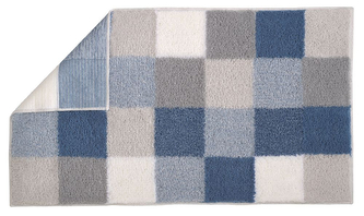 Koupelnová předložka Kleine Wolke  CARO 60x105 cm, šedomodrá