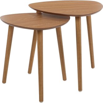 HOMESTYLING Odkládací stolek sada 2 ks borovice KO-KR8000110
