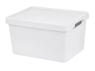 Úložný box MAYA L s víkem - 16,2 l bílá