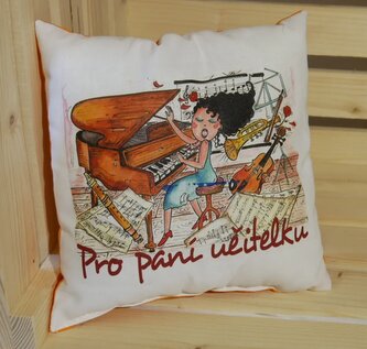 Polštářek - učitelka oranžová