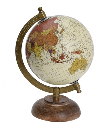 KOOPMAN, Otočný retro globus průměr 13 cm, typ č.1 KOOPMAN, Otočný retro globus průměr 13 cm, typ č.1