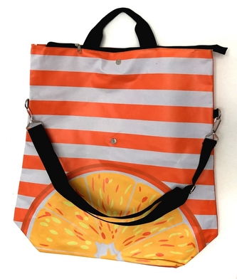 Koopman, Plážová taška Pomeranč 55 x 50 x 19 cm, oranžové pruhy