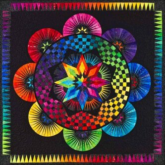 Diamantový obrázek 7D geometrická mandala 30 x 40 cm