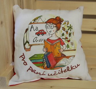 Polštářek - učitelka modrá