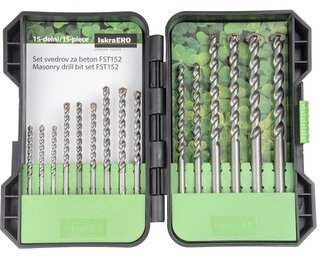 ISKRA, ERO 15-dílná sada vrtáků do betonu FST152, 3 - 10mm