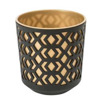 LAMELA, květináč AZTEK 250 mm, zlatý