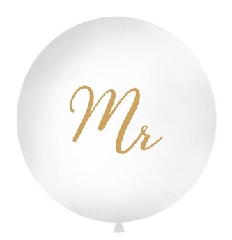 Balon Mr 1m biały