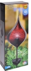 Koopman, Solární LED svítilna s rotační koulí 17 cm, výška 130 cm, červená