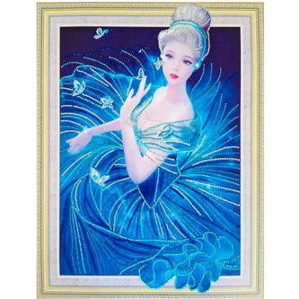 Diamantový obrázek 7D Motýlí víla 30x40cm