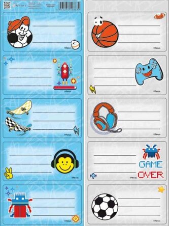 Naklejki na zeszyty pasek No name - chłopiec