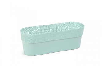 Lamela,oválný květináč BELLA 38 cm, mátový