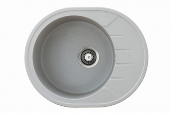 Metalac Inko, dřez X GRANIT VENERA M, 620 x 500 mm, průměr 90 mm pro sifon, tl. 12 mm (šedý), včetně sifonu