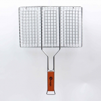 Somagic, Chromová dvojitá grilovací mřížka na 6 hamburgerů 34 x 22 cm