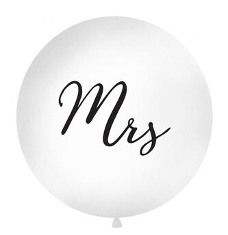 Balon Mrs 1m biały