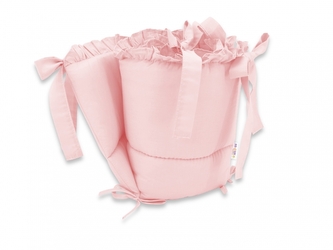 Mantinel s volánkem do postýlky 120 x 60 cm, 180cm Royal - růžový, Baby Nellys