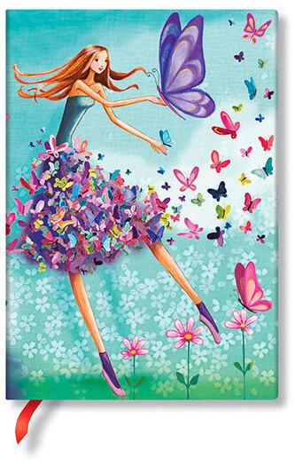 Notes Mila Marquis Collection, Summer Butterflies Midi w linię, Paperblanks