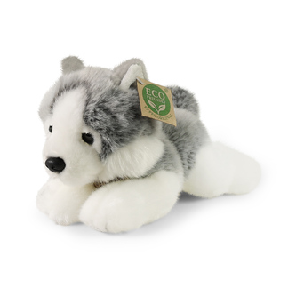 Plyšový pes husky ležící 20 cm ECO-FRIENDLY