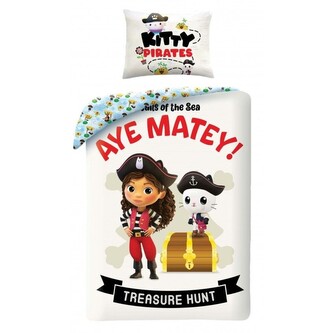 HALANTEX Povlečení Gábinin kouzelný domek pirátka  Bavlna, 140/200, 70/90 cm