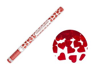 Tuba z sercami czerwonymi 80cm