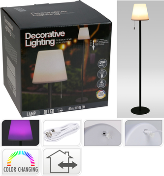 LAMPA ZMIENIAJĄCA KOLOR MATOWA CZARNY