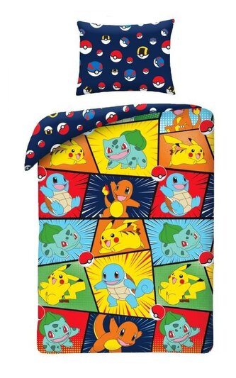 HALANTEX Povlečení Pokémon puzzle  Bavlna, 140/200, 70/90 cm