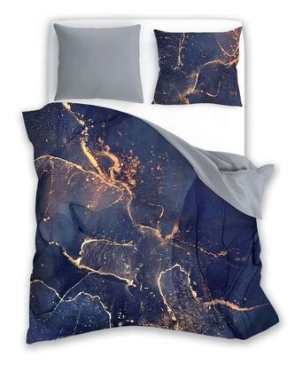 FARO Povlečení bavlněný satén Minerál Blue  Bavlna - Satén, 140/200, 70/90 cm