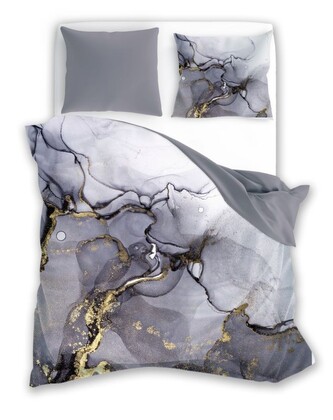 FARO Povlečení bavlněný satén Minerál Grey  Bavlna - Satén, 140/200, 70/90 cm