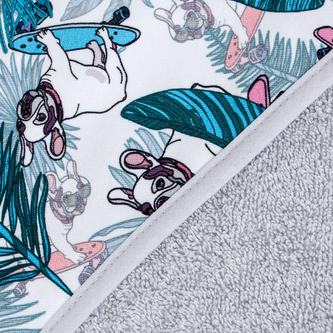 CEBA 815-111-584 Ręcznik 100x100 Printed Line French Bulldog GRATIS składana mata do przewijania 60x40 Rowanberry