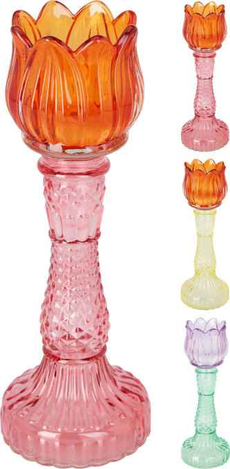 ŚWIECZNIK Z TULIPANEM 3 RODZAJE