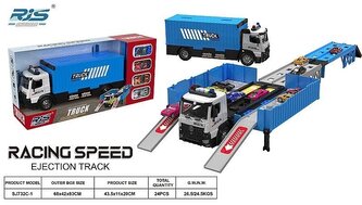 Ciężarówka z rozkładaną naczepą światło dźwięk