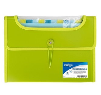Teczka A4 z 12 przekładkami V-file zielona STRIGO