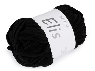 Pletací žinylková příze Elis 100 g - 1 ks - 14 černá