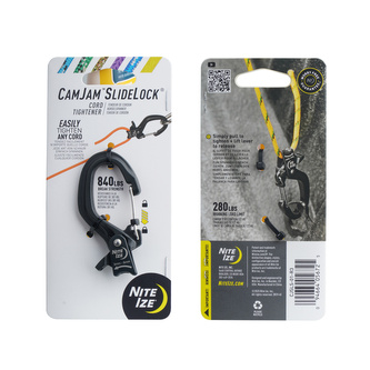 Nite Ize - Klamra CamJam z karabińczykiem SlideLock - Aluminium - Mały - Czarna - CJSLS-01-R3