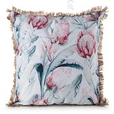 Dekorační vzorovaný venkovní polštář s výplní LAS PALMAS II. ozdobné lemování 45x45 cm Mybesthome