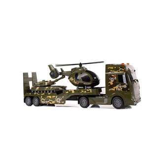 Zestaw wojskowy tir laweta z helikopterem + czołg