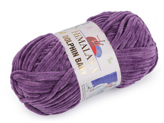 Pletací žinylková příze Dolphin Baby 100 g - 1 ks - 17 (80340) fialová