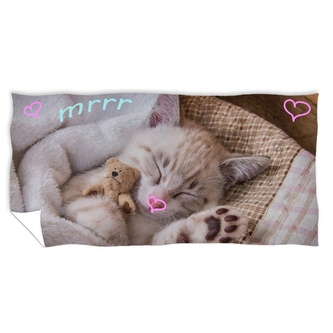 Carbotex Osuška Koťátko s medvídkem 70x140 cm