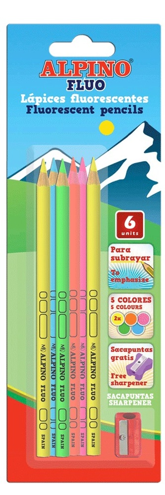 Balení 6 zvýrazňovačú FLUO