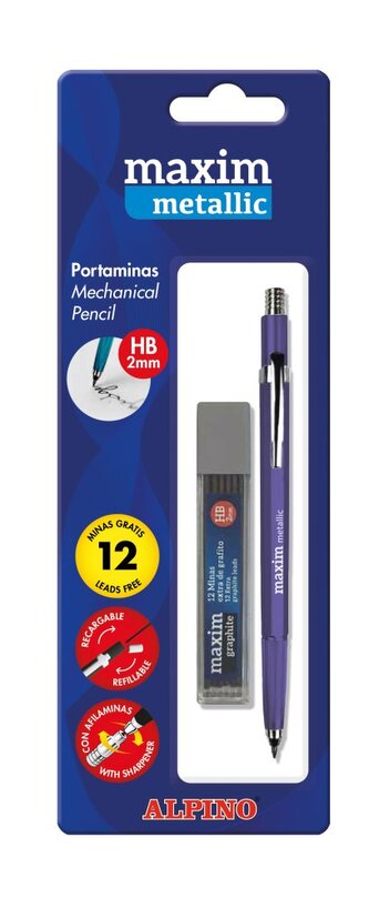 Alpino Mechanická tužka Metalix + krabička s tuhami