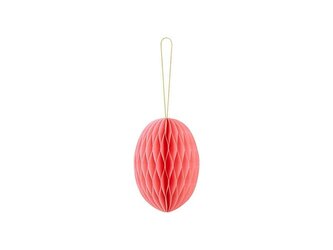 Dekoracja papierowa honeycomb jajko rózowa 12cm