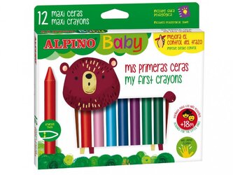 Barevné dětské voskovky Alpino Baby 12ks