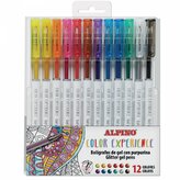 Balení 12 třpytivé gelové pero Color Experience