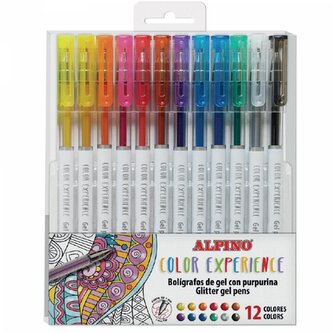 Balení 12 třpytivé gelové pero Color Experience