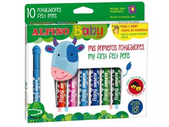 Barevné dětské fixy Alpino Baby 10ks