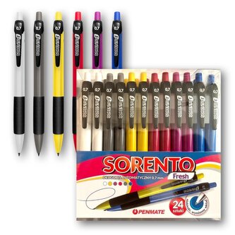 Długopis automat Sorento Fresh 24szt nieb PENMATE