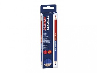 Krabice 12 tužek Memorial, červená a modrá
