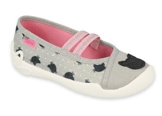 116X302 25 -dívčí balerínky Befado 2G šedé,kož.st. 116X302_25