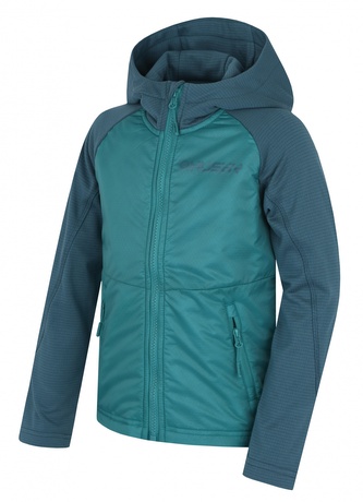 Dětská mikina s kapucí Any K turquoise - 128